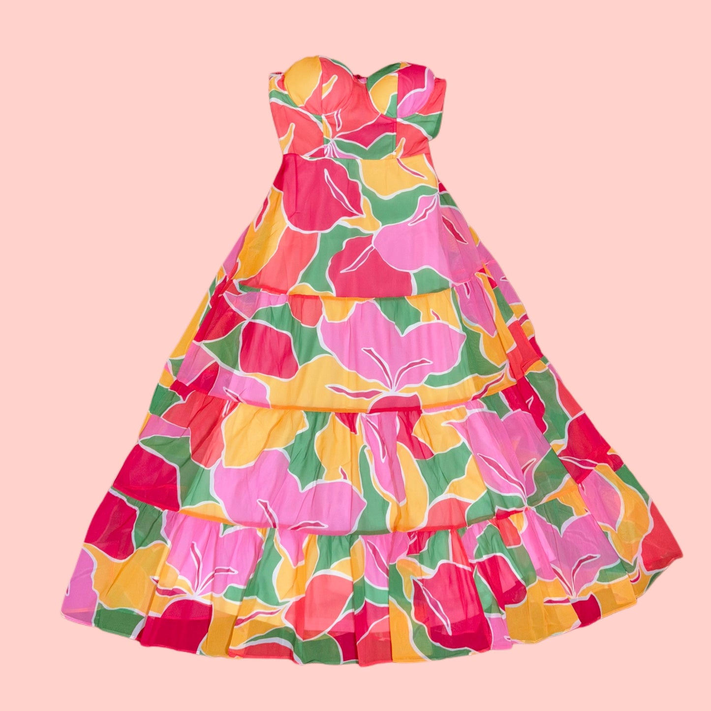 Garden Muse Strapless Maxi Dress