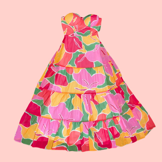 Garden Muse Strapless Maxi Dress