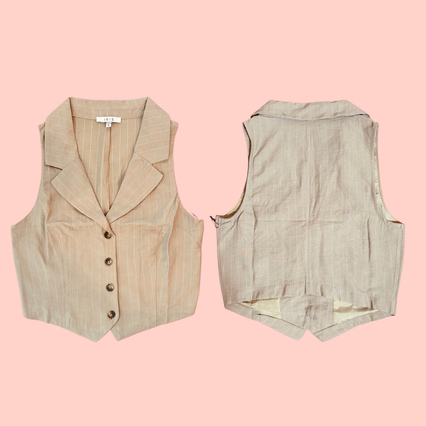V-Neck Buttoned Vest