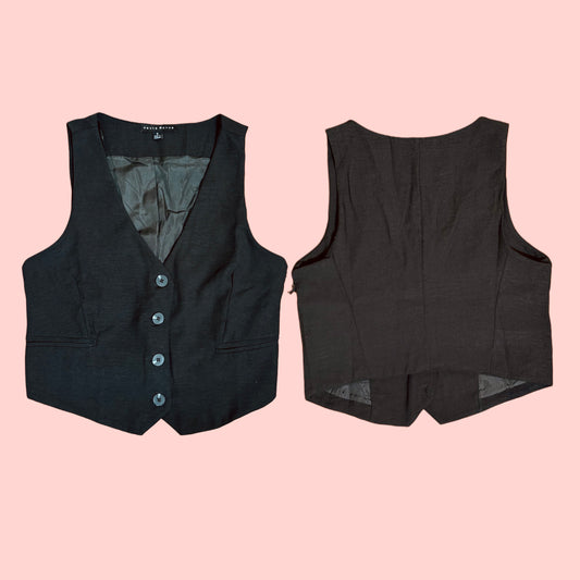 Classic V-Neck Buttoned Vest