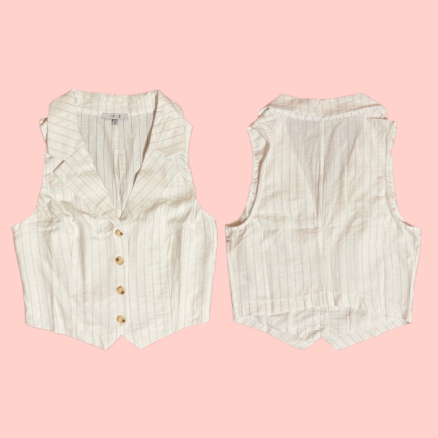 V-Neck Buttoned Vest