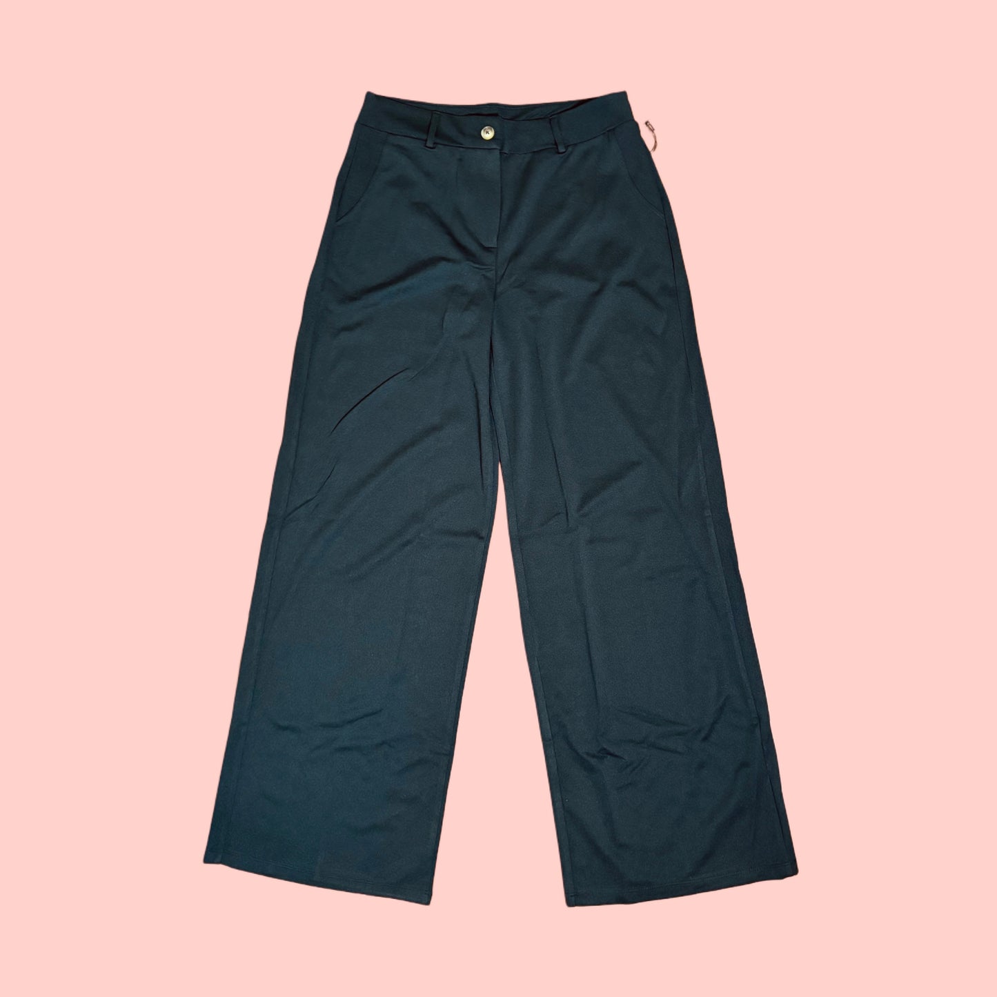 Classic Mid-Rise Solid Straight Pants