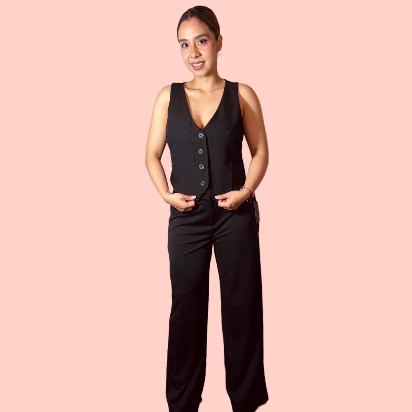 Classic V-Neck Buttoned Vest