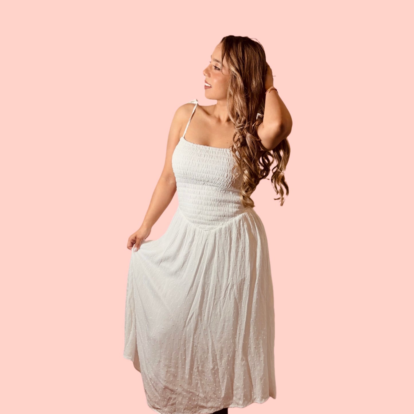 Summer Breeze Smocked Midi Dress